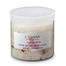 BATS SALTS BY CANAAN WITH AROMATIC NATURAL ROSE LAEVES Sole do kąpieli marki Canaan z aromatycznymi naturalnymi liśćmi róż